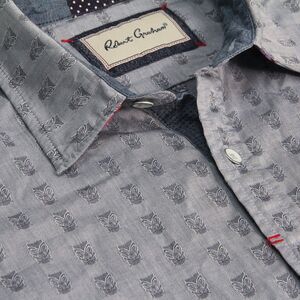 Robert Graham Tiki Hawaiian Print Long Sleeve Cotton Button Down Men's Shirt, L